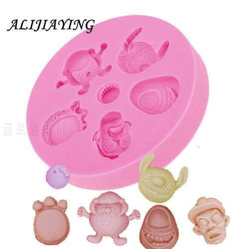 1Pcs Cooking Tool Cartoons Shaping Silicone Mold Chocolate Candy Fondant Chocolate Molds Cake Border Mould D0489