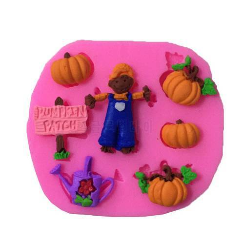 Scarecrow Pumpkin Cake Decorating Silicone Mold For Baking Of Kitchen Accessories Tools Sugar Bakery Pastry Mug