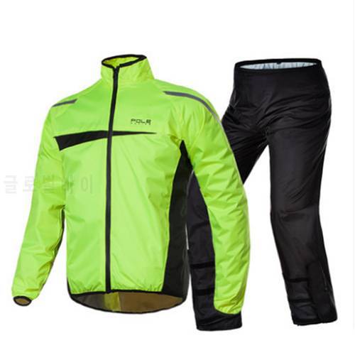 Fashion Sports Raincoat Men Waterproof Raincoat Suit Motorcycle Rainwear Rain Jacket Poncho M-XXL Rain Coat Rain Shoes