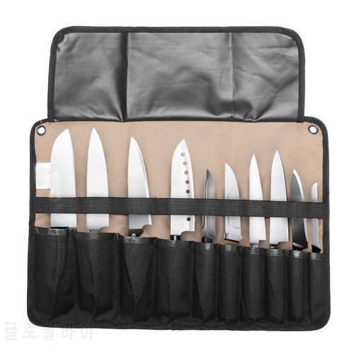 New Chef Knife Bag Portable Multifunctional Roll Bag Carry Case Bag Kitchen Cooking Portable Durable Storage Pockets