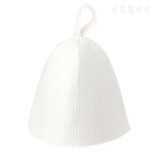 New White black Wool Sauna Hat Anti Heat Cap F Bath House Head Protect Russian Style