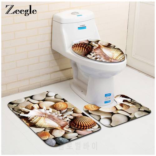 Zeegle Beach Bath Carpet Bathroom Absorbent Mat For Toilet Shower Room Bathroom Floor Mats Absorbent Bathroom Mat Set Mats