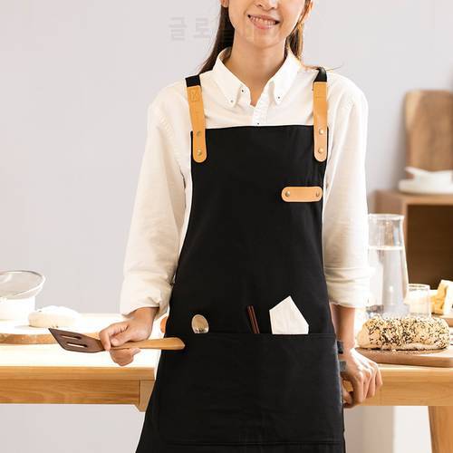 Coffee shop apron custom LOGO waterproof cotton barista overalls