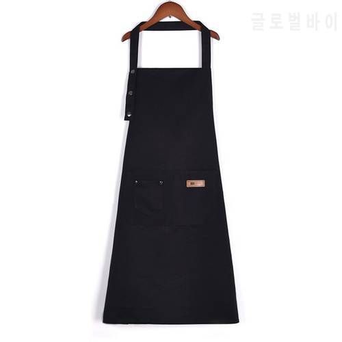 Apron Korean fashion cotton waterproof coffee milk tea nail shop restaurant kitchen men and women overalls