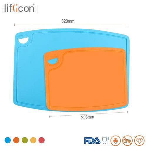 Liflicon Silicone Cutting boards Non-Slip Chopping Boards Mats 9.1/12.5 Fruit, Vegatable Chopping Blocks Kitchen Tools