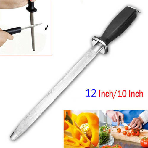 10/12&39&39 Professional Chef Knife Sharpener Rod Diamond Sharpening Stick Honing Steel For Kitchen Knife And Stainless Steel Knives