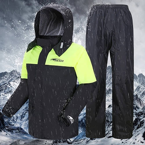 Motorcycle Rain Coat with Pants Waterproof Outdoor Raincoat Men Women Cycling Suit Cape Impermeable Motociclista Raingear R5C147