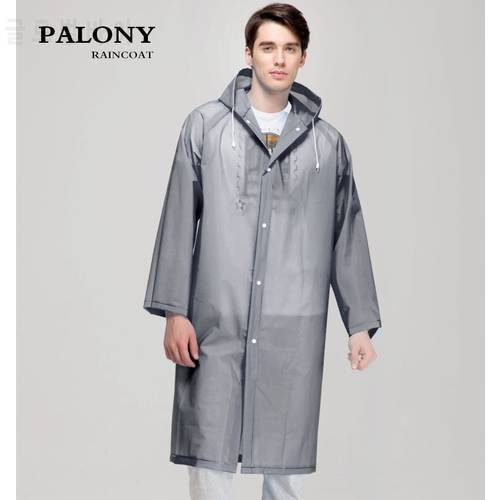 Long Use Rain Coat Women EVA Transparent Raincoat Poncho Portable Environmental Light Raincoat Hot Sale