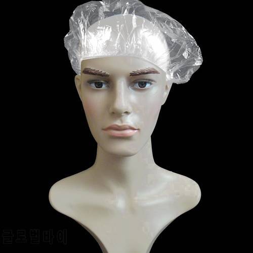 100pcs/pack Disposable Hat Hotel One-Off Elastic Shower Bathing Cap Clear Hair Salon Bathroom Products