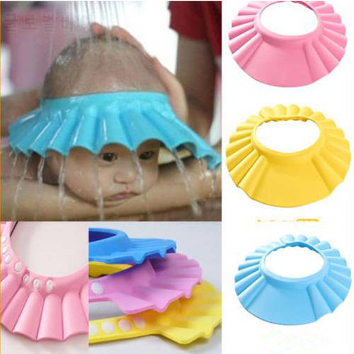 Hot Sale Children Shower Caps Comfortable Flexible Multicolor Kids Bath Bathing Wash Hair Cap Shower Hat Wash Bathroom Products