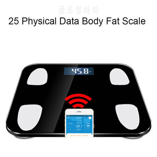 Hot 25 Body Data Smart Weighing mi Scale Bathroom Body Fat Weight Scales Human bmi Smart Bluetooth Body Scale Cloud Storage