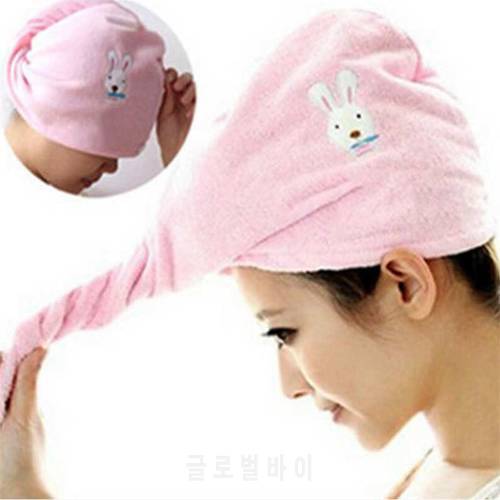 Thicken Microfiber Hair Bonnet Hair Drying Towel Head Wrap Sauna Accessories Shower Cap Cute Cute Shower Cap