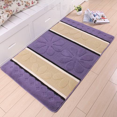 3D Flower Pattern Bathroom Carpet Pad 1pcs Home Decor Bath Mat Rug Floor Carpet For Kitchen Doorway 50*80cm Bath Rug Door Mat