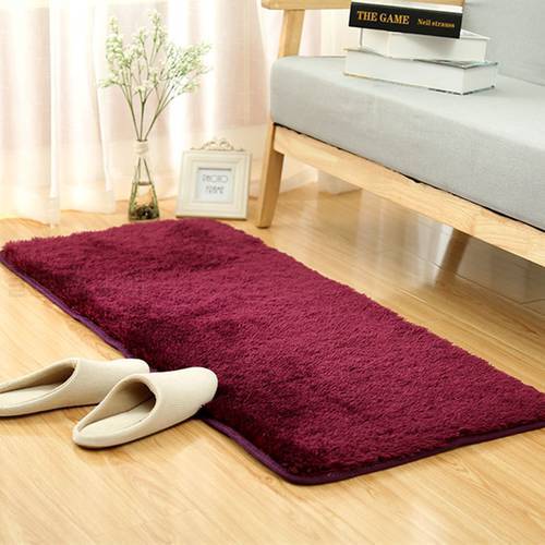 Absorbent Bathroom Mat Soft Shaggy Living Room Floor Carpet Area Rug Plush Bedside Foot Pad Bedroom Doormat 40*60/50*80/50*120cm