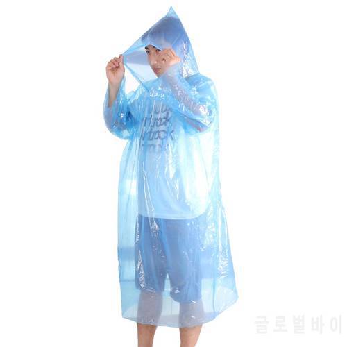 Disposable Adult Emergency Waterproof Rain Coat Poncho Hiking Camping Hood wholesale
