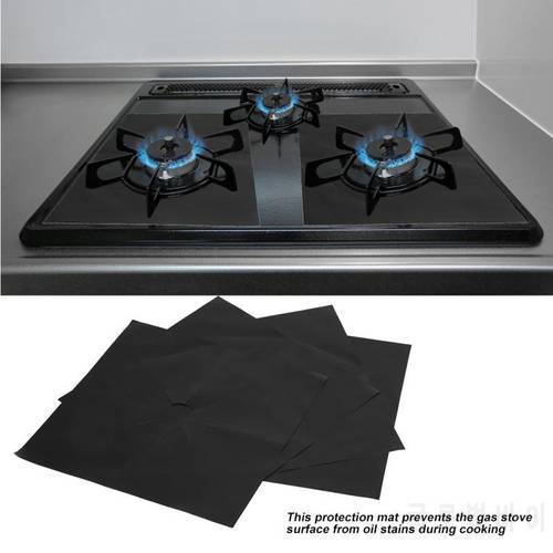 4Pcs Gas Stove Protector Reusable Gas Stove Burner Cover Liner Mat Fire Injuries Protection Stove Protector Cover Liner Stove