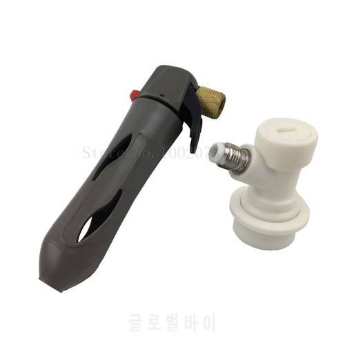 Portable Co2 Charger Injector Ball Lock Gas Disconnect Fitting HomeBrew Beer Kegs Draft Beer Dispenser for Party