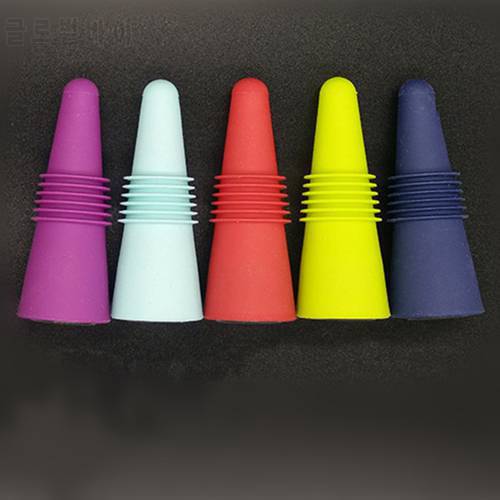 2PCS Colorful Stainless Steel wine stopper silicone Wine Cork Plug Bottle CoverStorage Twist Cap Plug Reusable Vacuum Sealed