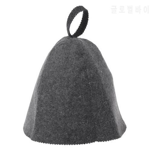 2018 Wool Felt Sauna Hat Anti Heat Russian Banya Cap For Bath House Head Protection Dark Grey Wool Felt Sauna Hat