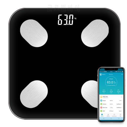 Hot Smart Bathroom Weight Scale Floor Body Fat Weighting Scale Body Balance De precision Bluetooth Scale Cloud Storage kg lb st