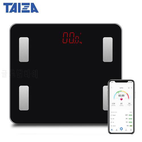 Original TAIZA Weighing Scales floor Smart Bluetooth Body Scale Weight Bathroom Smart Body Fat mi Timbangan Digital Human Weight