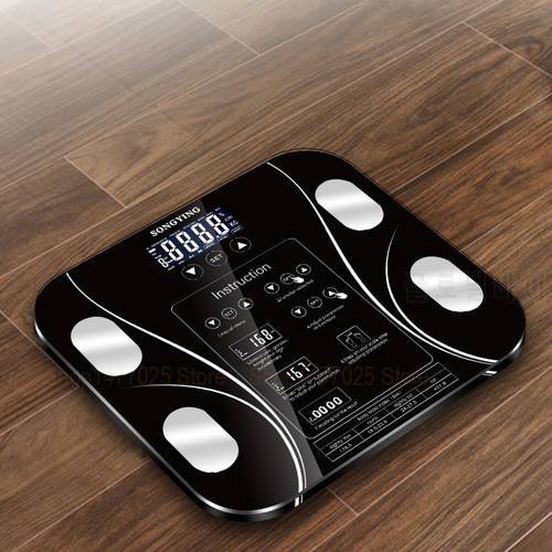 Hot Smart Bathroom Weight Scale Electronic Floor Scales Digital Body Fat Weighing Scale Weegschaal 13 Body Index 0.2-180kg