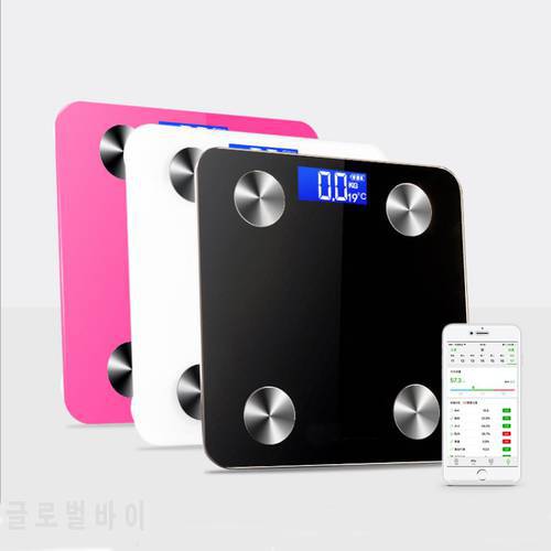 Hot Sale Smart Body Weight Scales Electronic Bathroom Scale Household Tempered Glass International Version APP 17 Index kg lb st