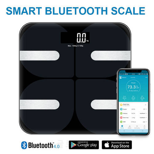 Hot Smart Scale Floor Weighing Scale Bluetooth Bathroom Bmi Fat mi Body Fat Composition Scale Human Balance Bluetooth 18 Data