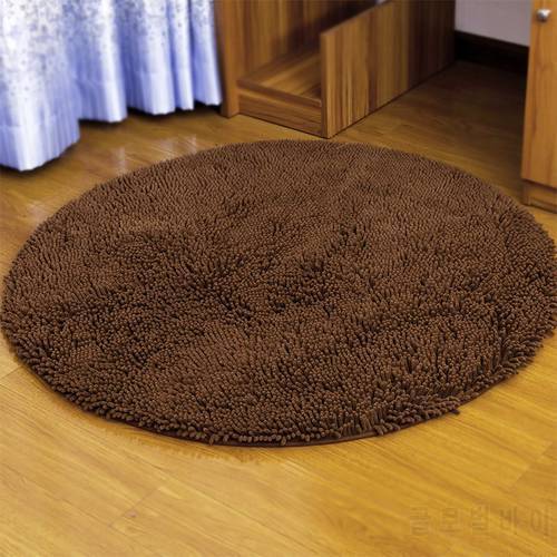 Round Absorbent Floor Mat Dia. 80/100/120cm Chair Mat Non-slip Bathroom Bath Mats Living Room Bedroom Carpet kitchen Rug Doormat