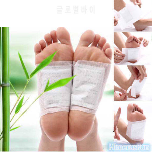 2 pairs Adhesives Detox Foot Patch Bamboo Pads Patches With Adhesive Improve Sleep Beauty Slimming Detoxify Toxin Adhesive +B