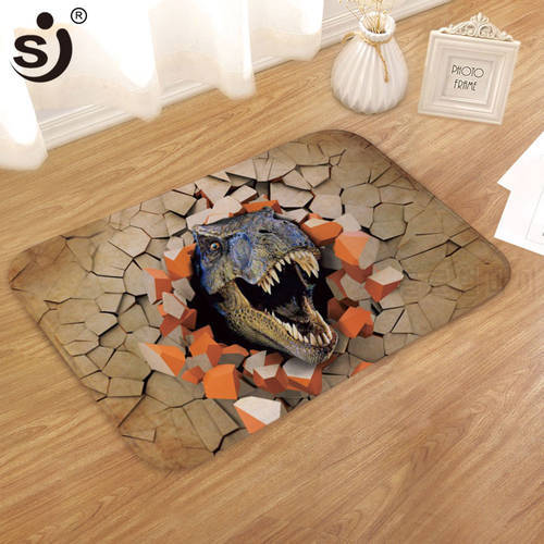 SJ NEW 40*60cm 3D Creative Animal Dinosaur Non Slip Bath Mat For Bathroom Carpet Rug Absorbent tapis de bain