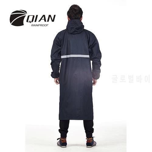 QIAN Women/Men Long Rain Coat Waterproof Trench Coat Single-layer Raincoats Poncho Women City Rainwear Rain Gear