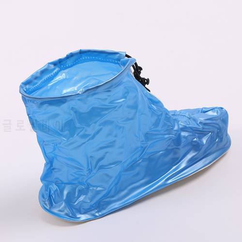 PVC New 1Pair High Quality Waterproof Rain snow Cover Cycle Rain Boots Flat Slip-resistant Overshoes Rain Gear for Shoes