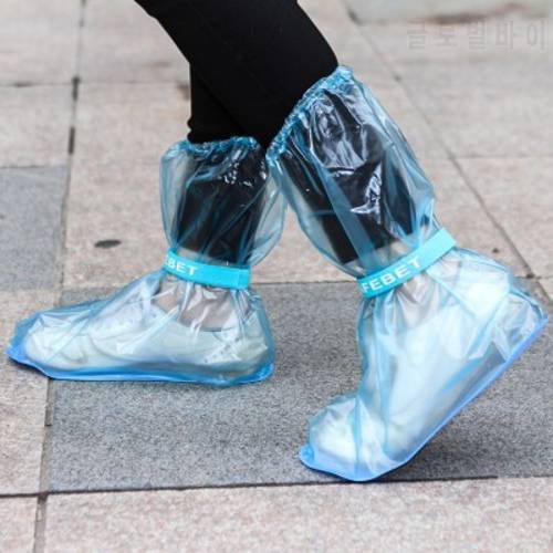 Fashion Transparent Reusable Shoe Covers PVC Rainy Motorcycle Riding Cycling Non-Slip Waterproof Shoe Covers Protective Galochas