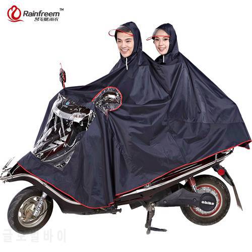 Rainfreem Impermeable Raincoat Women/Men Thick Motorcycle Rainwear Poncho Oxford Rain Coat Women Waterproof Rain Gear Poncho