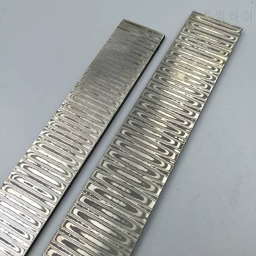 1PCS Damascus Steel Plate Knife Making Rose Sandwich Pattern Blade Blank Heat Treatment DIY Material