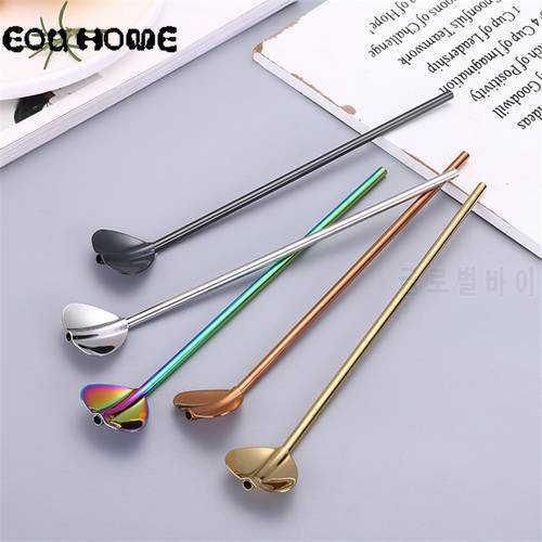 Creative Stainless Steel Filter Drinking Straws Spoons Gold-plated Yerba Mate Tea Straws Reusable Tea Tools Bar Accessories