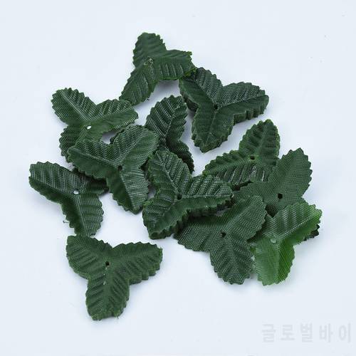 200pcs Fake Roses Flowers Leaves Cheap Silk Green Leaf Christmas Wedding Home Decoration Artificial Plants Diy Gifts Candy Box