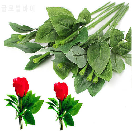 (5pcs /lot) High Quality Green Artificial Flower Stems Pole Flower Branch For Atificial Flower Head Accessory Diy Rod Material