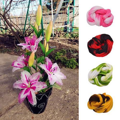 5pcs Color Mix Nylon Stocking Ronde Flower Material Tensile Stocking Material Accessory Handmade Wedding Home DIY Nylon Flower