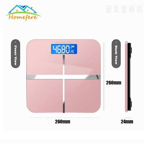 A2 Bathroom Floor Body Scale Glass Smart Household Electronic Digital Weight Balance LCD Display 180KG/50G