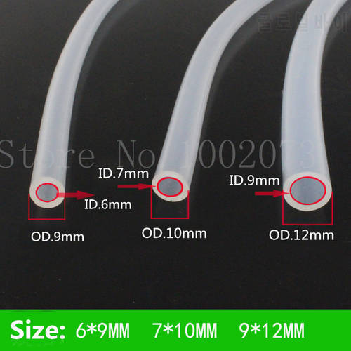 1M/lot Homebrew Beer tap soft transparent resistance food grade silicone tube hose soft rubber ID 6mm 7mm 9mm water Tube Pipe