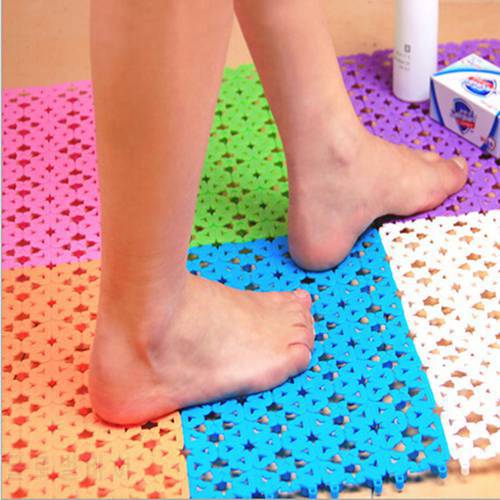 Bath Mats Shower Plastic Mats Non Slip 30*20cm Candy Colors Easy Bathroom Massage Carpet Shower Room Floor Mat HG0146