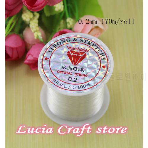 Lucia Crafts Inelastic Transparent Clear Nylon Beading Stretch Cord String for Thread Jewelry Making I0110