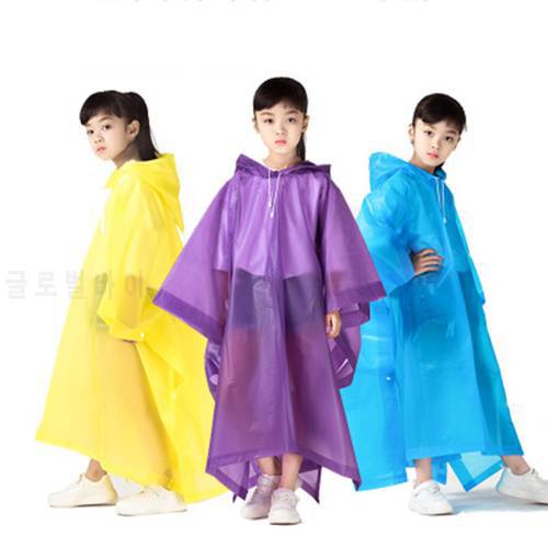 Waterproof Kids Raincoat Fashion Pullover foldable Outdoor Travel Rainwear Children Light weight Eva Rain Cover Child Дождевик
