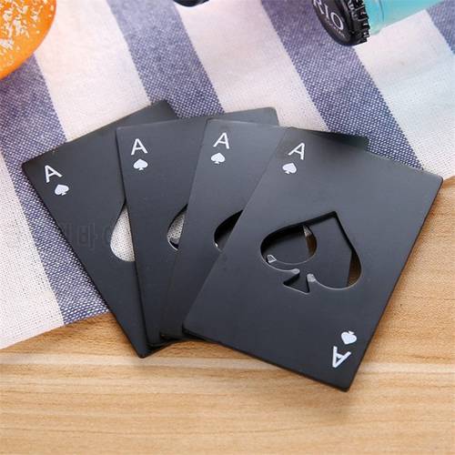 Opener Creative Stainless Steel Playing Card Type Spades A Multifunctional Simple and Durable Wine Starter Beer Bottle Opener