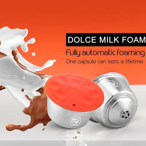 ICafilasStainStainless Metal Reusable For Dolce Gusto Milk Maker Foam Capsule For Mini Me Machine Automatic Milk Beater