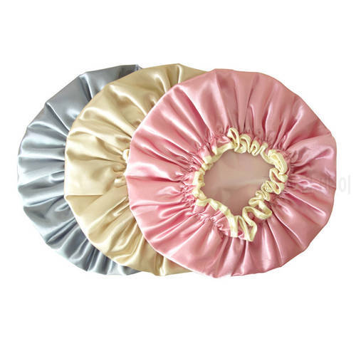 Double Waterproof Shower Dust Cosmetic Stretch Care cap Elastic Band Hat Bath Cap for Bathroom Supplies