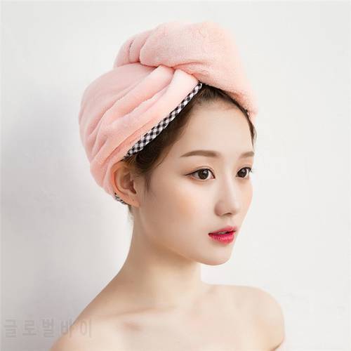 Thickened super absorbent Women Bathroom Super Absorbent Quick-drying Microfiber Bath Towel Hair Dry Cap Salon Towel 57*42cm
