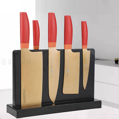 Double Side Powerful Magnet Kitchen Knife Holder Resin Knife Block Rack Magnet Universal Organizer Storage Stand Restaurant Tool